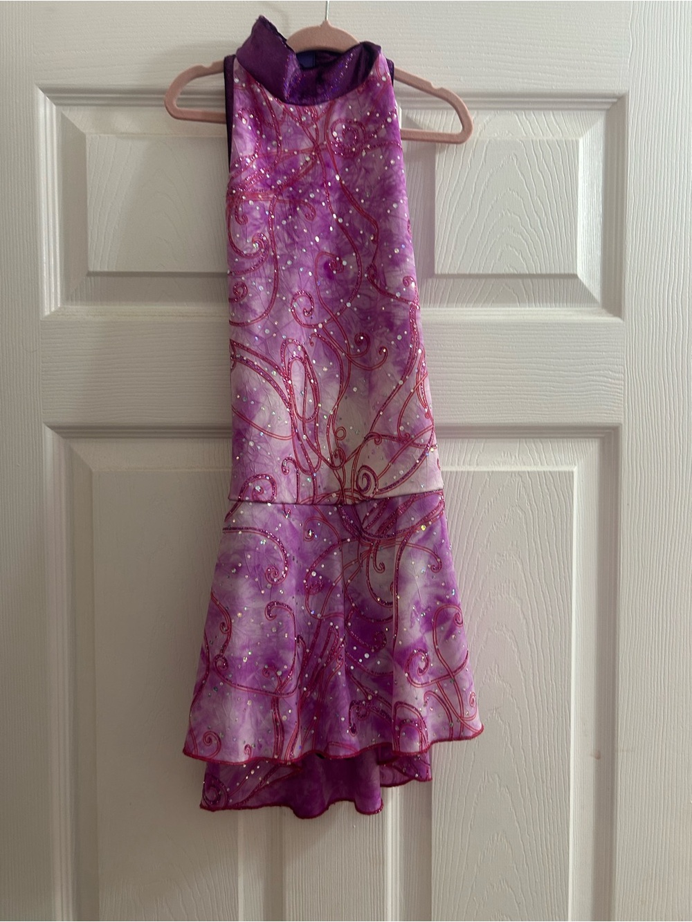 Purple Sparkle Dance Dress or figure skating dress